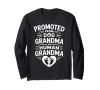 Promoted from Dog Grandma to Human Grandma Saying Maglia a Manica