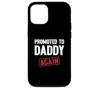Promoted to Daddy Again Stamp Father's Day Baby Announcement Custodia per iPhone 12/12 Pro