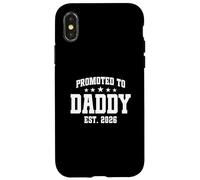 Promoted to Daddy Est. 2026 Father's Day Baby Announcement Custodia per iPhone X/XS