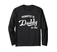 Promoted to Daddy EST. 2026 Father's Day Baby Announcement Maglia a Manica