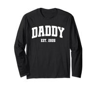 Promoted to Daddy EST. 2026 Father's Day Baby Announcement Maglia a Manica