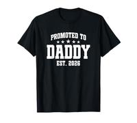 Promoted to Daddy EST. 2026 Father's Day Baby Announcement Maglietta