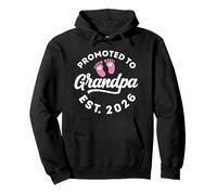Promoted to Grandpa 2026 Soon to Be Grandfather New Grandpa Felpa con Cappuccio