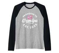 Promoted to Grandpa 2026 Soon to Be Grandfather New Grandpa Maglia con Maniche Raglan