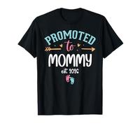 Promoted to Mommy 2026 Mom EST 2026 First Time Mother to Be Maglietta