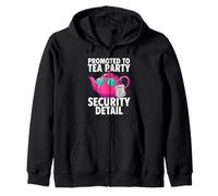Promoted To Tea Party Security Detail Funny Dad Felpa con Cappuccio