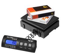 PROMOTION - Adattatore CA in omaggio di un valore di 6,5 euro/Bilancia postale ideale per spedizioni pesaperte, pesapersone potente 16 kg x 2 g, colore: Nero