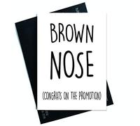 Promozione, carte Coworker, Good Luck Congrats New job promozione collega lasciando, addio lasciando lavoro divertente di Brown nose Cards PC53