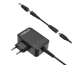 PROMOZIONE Celly WALL CHARGER USB-C 65W + ADAPTERS Cod. TCTIPS65WBK