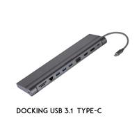 PROMOZIONE Nilox USB3.1 TYPE C/USB/SD/RJ45/DP/HDM Cod. NLX-TC-DOCK1 Docking Stat