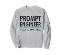 Prompt Engineer Parlo con Le Macchine AI/ML Geek & Nerd Design Felpa