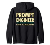 Prompt Engineer Parlo con Le Macchine AI/ML Geek & Nerd Design Felpa con Cappuccio