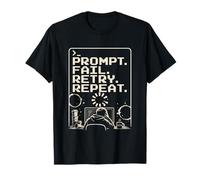 Prompt Fail Retry Repeat: Umorismo Workflow IA per Dev Maglietta