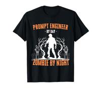 Prompt Ingegnere di Day Zombie by Night Fun Halloween Creepy Maglietta