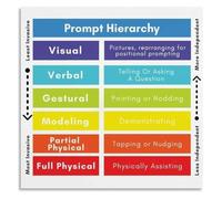 Prompt Levels Poster Prompting Hierarchy Education Chart