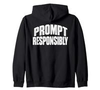 Prompt Responsabilmente AI Developer Prompt Engineer Felpa con Cappuccio