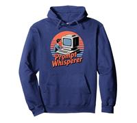 Prompt Whisperer Retro AI Ingegnere Vintage Computer Felpa con Cappuccio