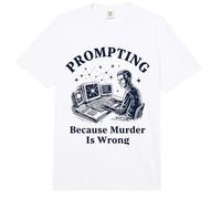 Prompting AI Coder Retro Computer Umorismo Comfort Colors Adult Heavyweight T-Shirt