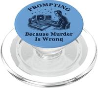 Prompting AI Coder Retro Computer Umorismo PopSockets PopGrip per MagSafe