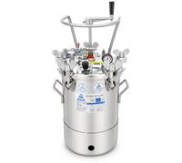 PRONA RT-20MS 20L Pentola a pressione in acciaio inox, serbatoio di alimentazione a pressione agitatore manuale a manovella, 0,3 MPa, uscita vernice 1/4, secchio interno SUS304 per rivestimento
