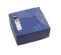 PRONAPPE - Rif. SV622010I - 50 tovaglioli da cocktail, 20 x 20 cm, carta micro-goffrata, ovatta a 2 strati, colore: blu navy