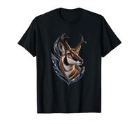 Pronghorn con schegge a Strati Blu Scuro Maglietta