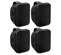 Pronomic 4x OLS-5 BK DJ PA Casse Outdoor per Giardino, Terrazza, Ristorante (4x 80 Watt, Classe di Protezione IP56, 8 Ohm, Woofer 5,25") nere