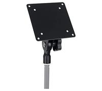 Pronomic Adattatore per Supporto Microfono VESA-Mount per Display LED/TFT - per montaggio di monitor su supporti microfono - Distanze fori: 100 mm e 75 mm - nero