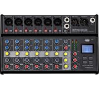 Pronomic B-803 Mini-Mixer con Bluetooth e Registrazione USB, 3 mm | Mixer compatto a 8 canali, 6 canali mono con ingressi XLR/jack bilanciati, 1 canale stereo con ingressi jack, 3 mm, Peso: 1