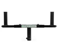 Pronomic BAT-02 Adattatore Statore Casse - Forchetta per Supporto Casse - Statore T-Bar Doppio per Casse - Traversina Estraibile a 2 Vie - Adattatore Doppio per Casse - Nero