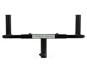 Pronomic BAT-02 Forchetta Supporto T-Box per 2 Casse Adattatore Statore | Adattatore statore per 2 casse acustiche, Si monta su tubo statore Ø 35 mm, Portata massima 2 x 20 kg, Peso: 1, 4 kg