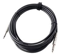 Pronomic Cavo per Strumenti 6m Jack nero (cavo per chitarra elettrica, cavo per basso elettrico, jack, mono 6,3 mm, connettori metallici avvitabili)