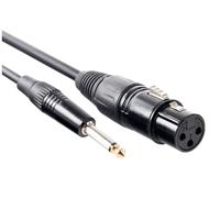Pronomic cavo xlr cannon femmina jack mono 6.3 5 metri per microfono