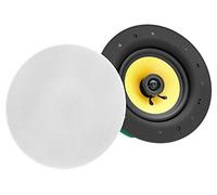 Pronomic CLS-880 WH Altoparlante da Incasso High-End in Tessuto, 2 Vie, Woofer 8"/203 mm, Tweeter 0,75"/19 mm, 80/160/320 Watt RMS/Power/Massima, Equalizer, Crossover, bianco.