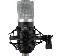 Pronomic CM-22 Microfono a Condensatore a Grande Membrana incl. Supporto | Microfono a grande membrana da studio, 25" placcata in oro, Preamplificatore FET, Pattern polare: cardioide, Connessione XLR