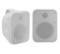 Pronomic Coppia di diffusori DJ PA OLS-5 WH per esterni per giardino, terrazza, ristorante (2x 80 Watt, grado di protezione IP56, 8 Ohm, woofer 5,25") bianchi
