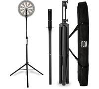 Pronomic DA-45S Supporto Per Bersaglio Darts (Supporto Dartboard, Supporto Darts In Acciaio Verniciato A Polvere, Altezza Regolabile Continuamente, Borsa) Nero