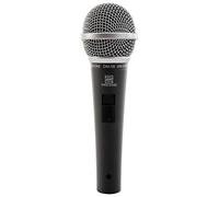 Pronomic DM-58 Microfono Dinamico Vocale con Interruttore - incl. Morsetto, per Voce, Canto e Strumenti - Direttività: Supercardioide - Risposta in Frequenza: 70-16.000 Hz - Nero