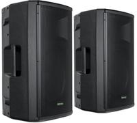 Pronomic E-215 MA Set Stereo - 2 casse attive 2 vie - Potenza: 2x 120 Watt (RMS) - Woofer 15" + Driver a compressione 1,0" - Ricevitore Bluetooth e lettore MP3 con USB/SD - Inclinazione monitor