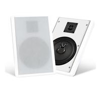 Pronomic FLS-540 WH Coppia Diffusori Flatpanel da Parete (HiFi Flat Speaker, Cassa 2 Vie, Woofer 5,25"/133mm, Tweeter 1,2"/30mm, 25/50 Watt (RMS/Peak), Collegamento a morsetti) Bianchi