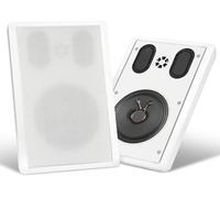 Pronomic FLS-540E WH Coppia Diffusori Flatpanel da Parete bianchi | Diffusori HiFi a pannello 2 vie, Ideali per un elegante montaggio fisso a parete, Suono bilanciato, Impedenza: 8 Ohm, 5" (12