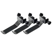 Pronomic HH1 Supporto Cuffie - 3 Supporti per Cuffie per Asta Microfono - In Acciaio - Adatto per Statvi fino a 25 mm di Diametro - Lunghezza: 120 mm - Nero