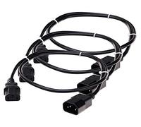 3x Pronomic IECIEC-1 Cavo Prolunga Alimentazione 1m (Spina C13 a Presa C14, molto flessibile)