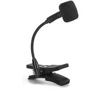 Pronomic IM-10 Microfono per Fiati (Microfono a condensatore clip, per strumenti a fiato, collo d'oca, incl. adattatore phantom power e protezione antivento)