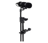 Pronomic Microfono Clip MCM-100G con supporto collo d’oca, condensatore, per chitarra, contrabbasso, ukulele, alimentazione phantom, adattatore XLR e custodia, nero.