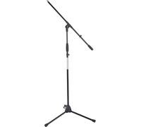 Pronomic MS-116 Supporto Microfono con Braccio, Facile da estendere | Treppiede con piedini in gomma, Braccio regolabile in lunghezza e inclinazione, Lunghezza braccio: 66cm, Colore: Nero, 1 kg