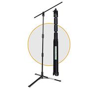Pronomic MSF-500 Pro Supporto Microfono Pieghevole in Acciaio con Chiusure a Strappo per Regolazione Altezza, Asta di circa 50 cm, Dimensioni Compatte.