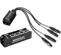 Pronomic NetCore SB-3M/SP-3F Set - Soluzione Multicore - Stagebox con 4 prese XLR (male) - Cavo con 4 connettori XLR (female) - per trasmissione di segnali analogici o digitali tramite cavo di rete