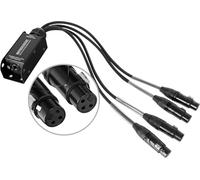 Pronomic NetCore SP-3F Multicore-Spliss female, Presa RJ45 etherCON | Cavo a frusta con 4 connettori XLR (female), Soluzione multicore semplice e pratica, AES/EBU) tramite cavo di rete, 3 mm