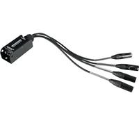 Pronomic NetCore SP-3M Multicore-Spliss maschio - Peitsche con 4 connettori XLR (maschio) su presa RJ45 - per la trasmissione di segnali analogici o digitali tramite cavo di rete